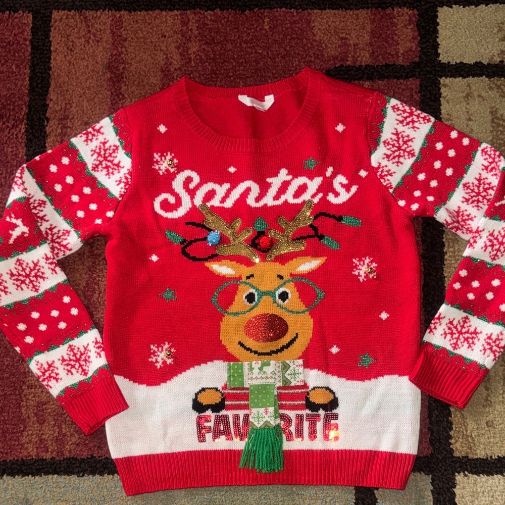 Juniors Ugly Christmas Sweater - Santa’s‎ Favorite
